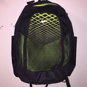 Nike neon yellow college backpack